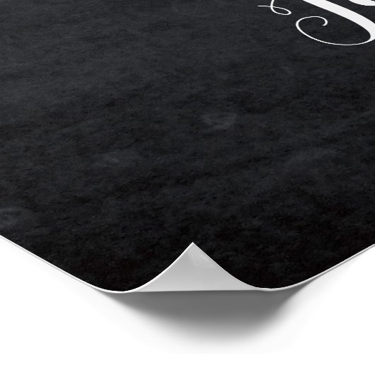 クリスマス結婚の看板の赤い歓迎の黒板 ポスター (角)