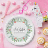 クリスマス結婚の紙プレート水彩リース ペーパープレート (パーティー)