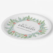 クリスマス結婚の紙プレート水彩リース ペーパープレート (アングル)