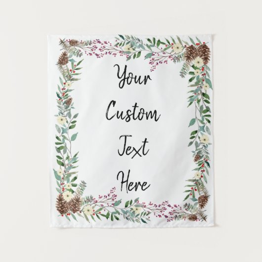 クリスマス結婚の背景、披露宴フォトブース タペストリー (正面)