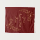 クリスマス結婚の背景、披露宴フォトブース タペストリー (正面(横))