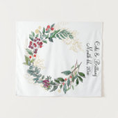 クリスマス結婚の背景、披露宴フォトブース タペストリー (正面(横))