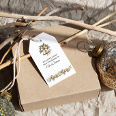 クリスマス結婚の鐘とホリーの好意 ギフトタグ