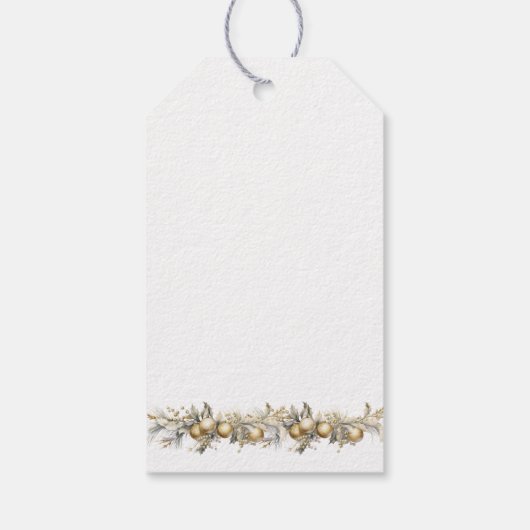 クリスマス結婚の鐘とホリーの好意 ギフトタグ (裏面)