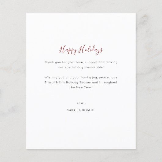 クリスマス結婚の願い (裏面)