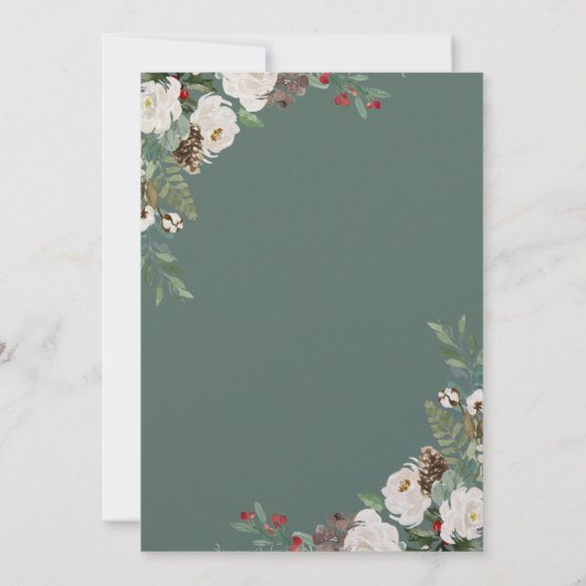 クリスマス結婚の |オーバーレイ付きフォト招待状 招待状 (裏面)