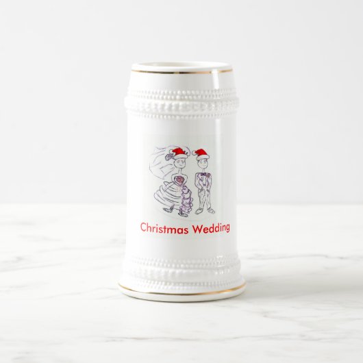クリスマス結婚の ビールジョッキ (中央)