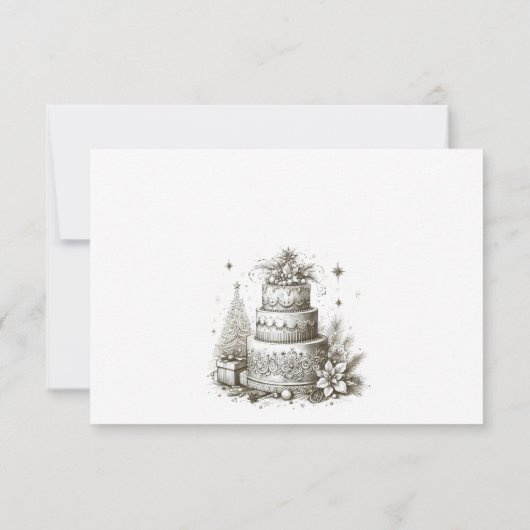 クリスマス結婚の 出欠カード (裏面)