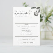 クリスマス結婚の 出欠カード (スタンド正面)