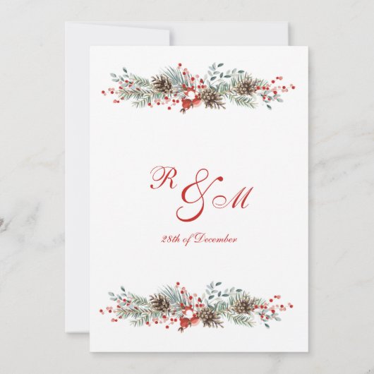 クリスマス結婚の 招待状 (裏面)