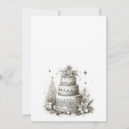 クリスマス結婚の 招待状 (裏面)