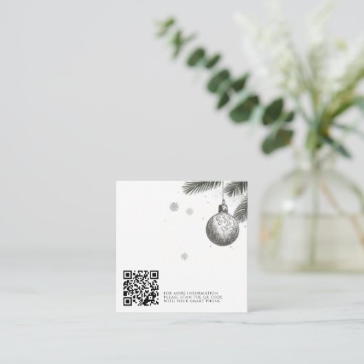 クリスマス結婚のQRコード エンクロージャーカード (スタンド正面)