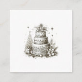 クリスマス結婚のQRコード エンクロージャーカード (裏面)