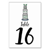 クリスマス結婚ケーキイラストレーション テーブルナンバー (裏面)