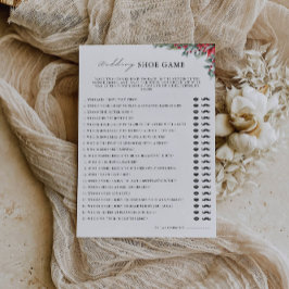 クリスマス結婚シューゲームテンプレート。 招待状