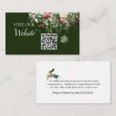クリスマス結婚シーズンのウェブサイトQRコード エンクロージャーカード (正面/裏面)