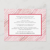 クリスマス結婚ズゲスト詳細エンクロージャ エンクロージャーカード (裏面)