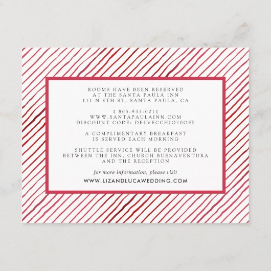 クリスマス結婚ズゲスト詳細エンクロージャ エンクロージャーカード (裏面)