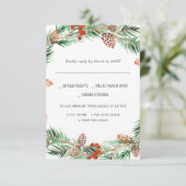 クリスマス結婚ズ| Watercolor RSVP （Meal Choice付き） (スタンド正面)