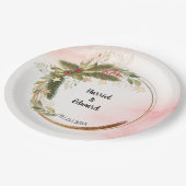 クリスマス結婚ブライダルウェディングレセプション紙P ペーパープレート (アングル)