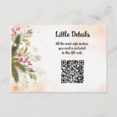 クリスマス結婚ブライダルシャワー結婚詳細 エンクロージャーカード (正面)