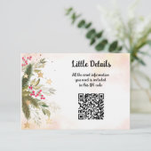 クリスマス結婚ブライダルシャワー結婚詳細 エンクロージャーカード (スタンド正面)