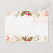 クリスマス結婚ブライダルシャワー結婚詳細 エンクロージャーカード (裏面)