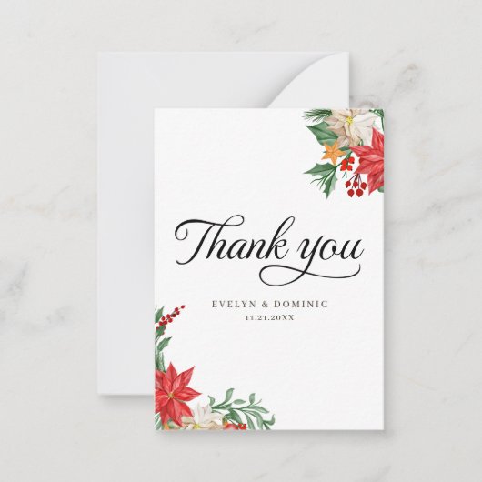 クリスマス結婚休暇の予算 ノートカード (正面)