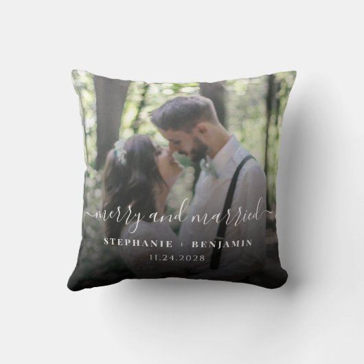 クリスマス結婚休暇の写真 クッション (裏面)