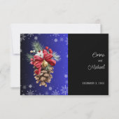 クリスマス結婚休暇の返信カード 出欠カード (正面)