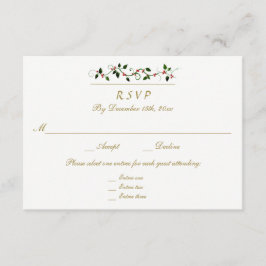 クリスマス結婚休暇の3エントリRSVP応答 出欠カード
