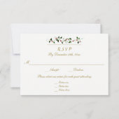 クリスマス結婚休暇の3エントリRSVP応答 出欠カード (正面)