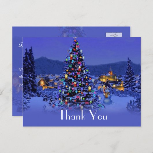 クリスマス結婚休暇感謝していのはがき。 ポストカード (正面/裏面)