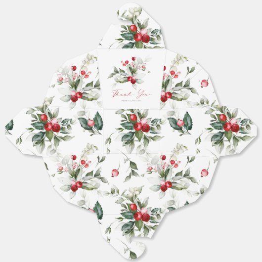 クリスマス結婚式の引き出物ギフトボックスありがとういいえ フェイバーボックス (見開き)