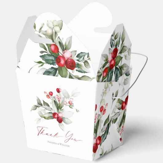 クリスマス結婚式の引き出物ギフトボックスありがとういいえ フェイバーボックス (見開き)