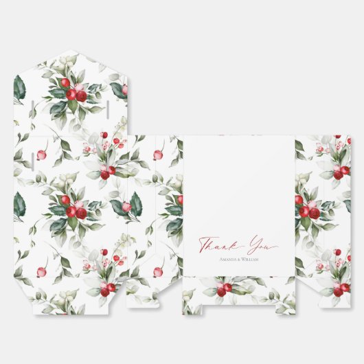 クリスマス結婚式の引き出物ギフトボックスありがとういいえ フェイバーボックス (見開き)