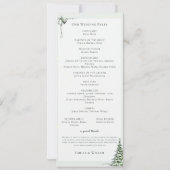 クリスマス結婚式プログラム (裏面)