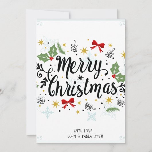 クリスマス結婚式招待状カード 招待状 (正面)