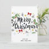 クリスマス結婚式招待状カード 招待状 (スタンド正面)