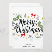 クリスマス結婚式招待状カード 招待状 (正面/裏面)