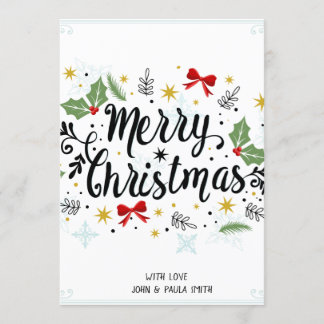 クリスマス結婚式招待状カード 招待状