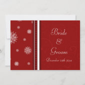 クリスマス結婚式招待状カード 招待状 (裏面)