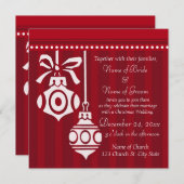 クリスマス結婚式招待状カード 招待状 (正面/裏面)