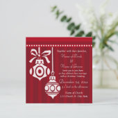 クリスマス結婚式招待状カード 招待状 (スタンド正面)