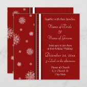 クリスマス結婚式招待状カード 招待状 (正面/裏面)