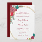 クリスマス結婚式招待状 招待状 (正面/裏面)