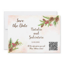 クリスマス結婚式招待状