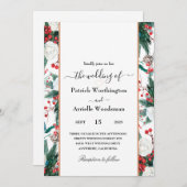 クリスマス結婚式招待状 招待状 (正面/裏面)