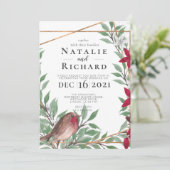 クリスマス結婚式招待状 招待状 (スタンド正面)