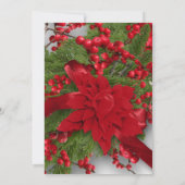 クリスマス結婚式招待状 招待状 (裏面)